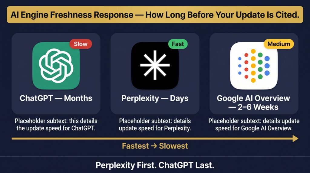 Engine-Specific Freshness Response — Perplexity Is the First Signal, ChatGPT Is the Last