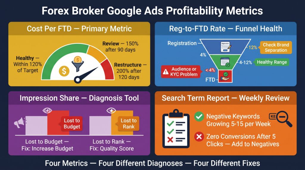 Forex Broker Google ads profitability Metrics