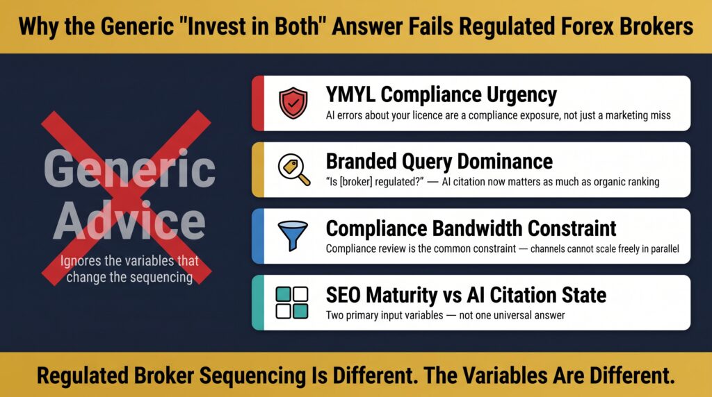 Why the Generic Answer Doesn't Apply to a Regulated Forex Broker