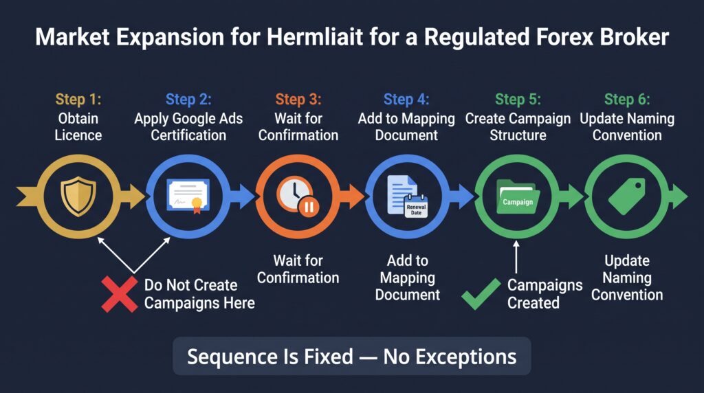 Google ads applying for licence